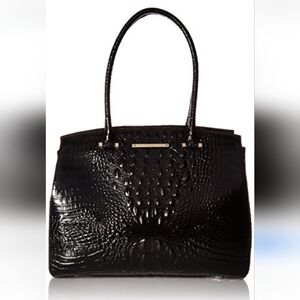 Brahmin‎ Alice Carryall. Elegant Black Crocodile-Embossed Women's Bag